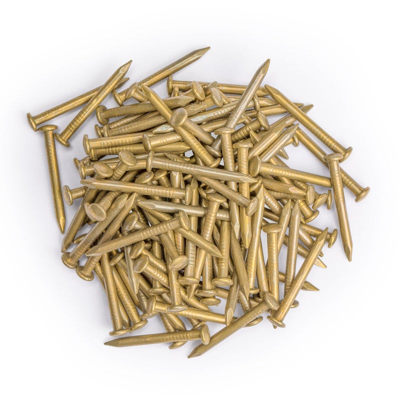 Hardware Philosophy Pure Brass Nails  0.8 Inch  Bag of 100 - Architectural  Interior Design  Doors  Furniture Cabinet Customization Hardware - Image 2